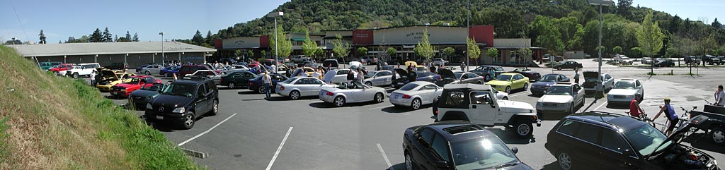 Albertson's parking lot at the end of the ride