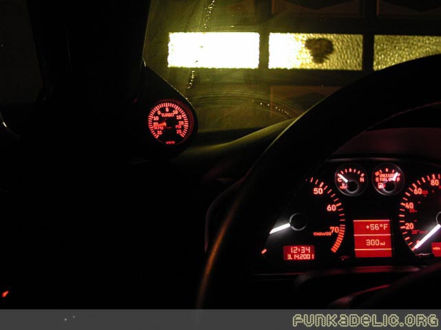 gauge and instrument cluster lit up