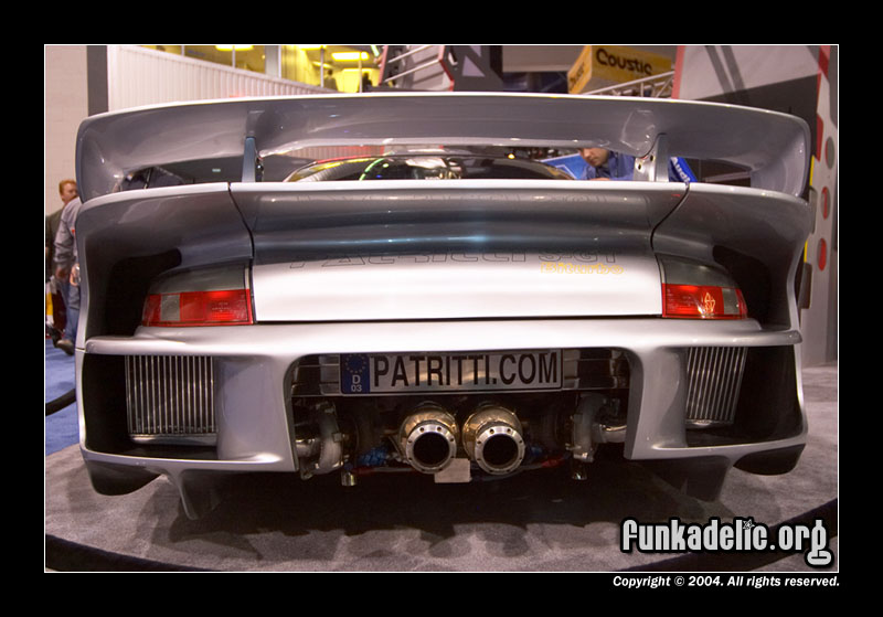 Patritti Rennsport Design's F1 Status 996TT in the Xtant booth