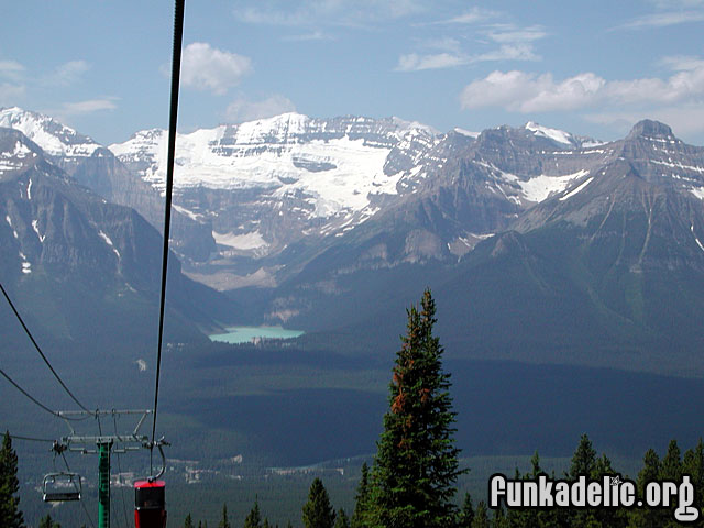 coming down the Lake Louise Signtseeing Gondola