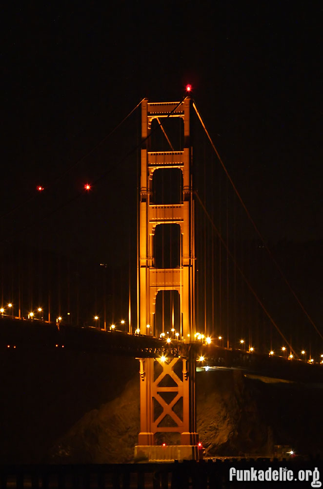 North tower of the Golden Gate Bridge as seen from Chrissy Field