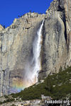 Upper Yosemite falls & a rainbow in the early morning