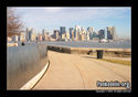 Ellis Island Wall of Honor & the Manhattan skyline