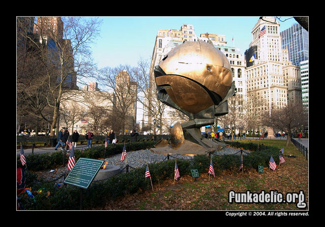 WTC Bronze Sphere memorial in Battery Park