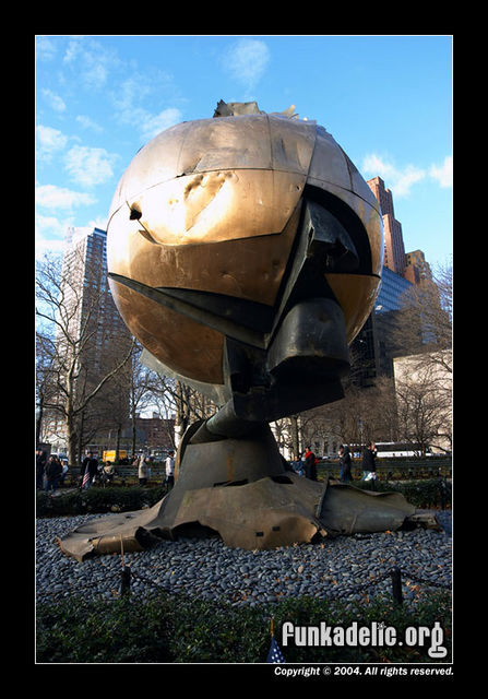 WTC Bronze Sphere memorial in Battery Park