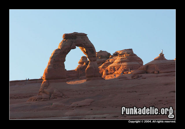 Delicate Arch from afar at sunset, Arches NP