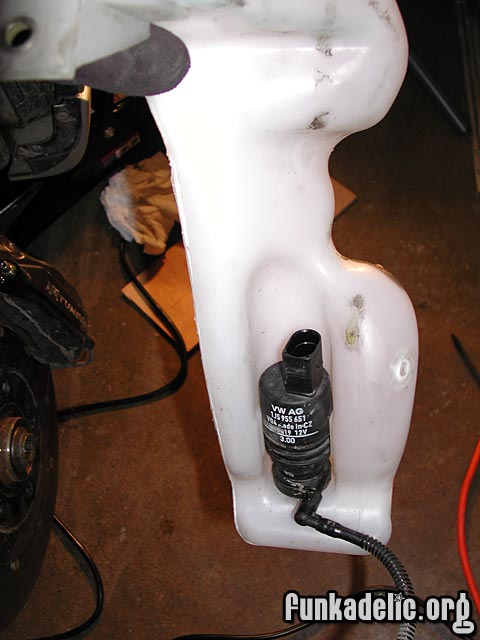 the windshield washer pump